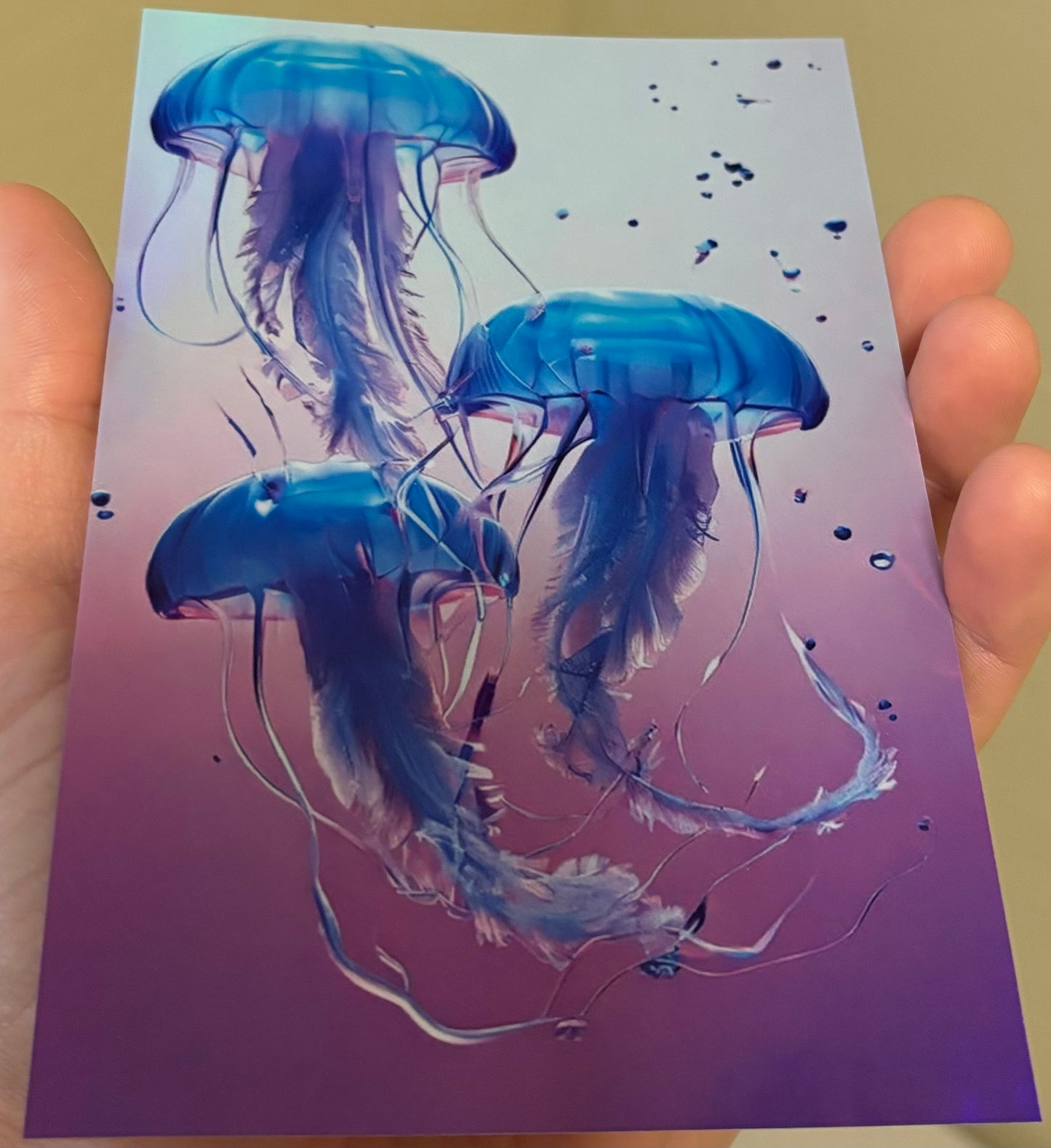 Jelly Cluster - 4”x6” Artwork Printed on Holographic Sticker Vinyl *Frame not Included*