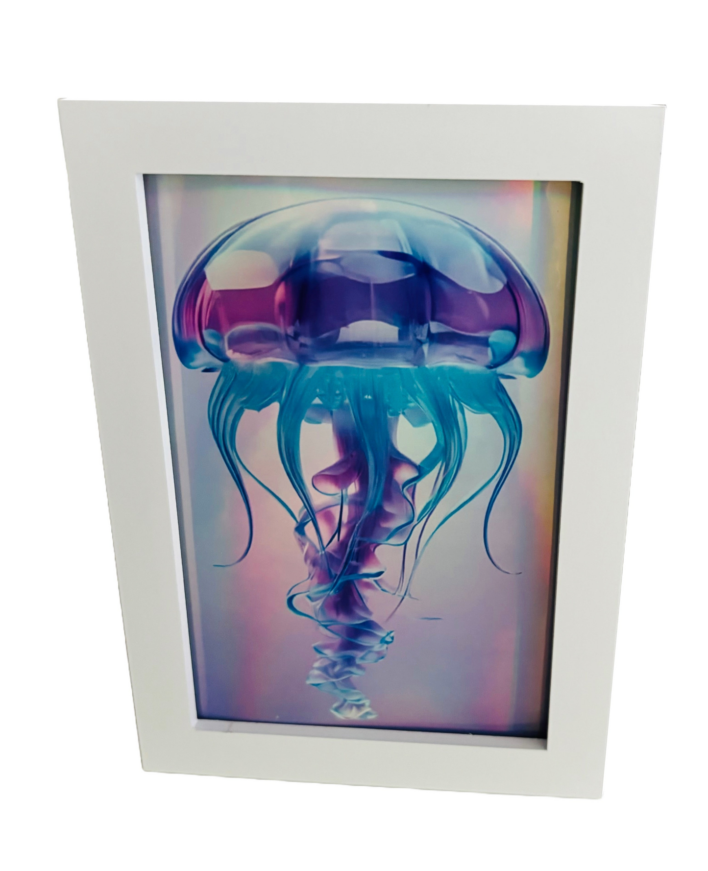 The Lone Jelly - 4"x6" Artwork on Holographic Sticker Vinyl *Frame not included*