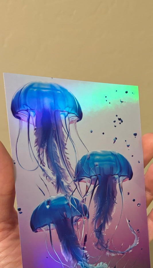 Jelly Cluster - 4”x6” Artwork Printed on Holographic Sticker Vinyl *Frame not Included*