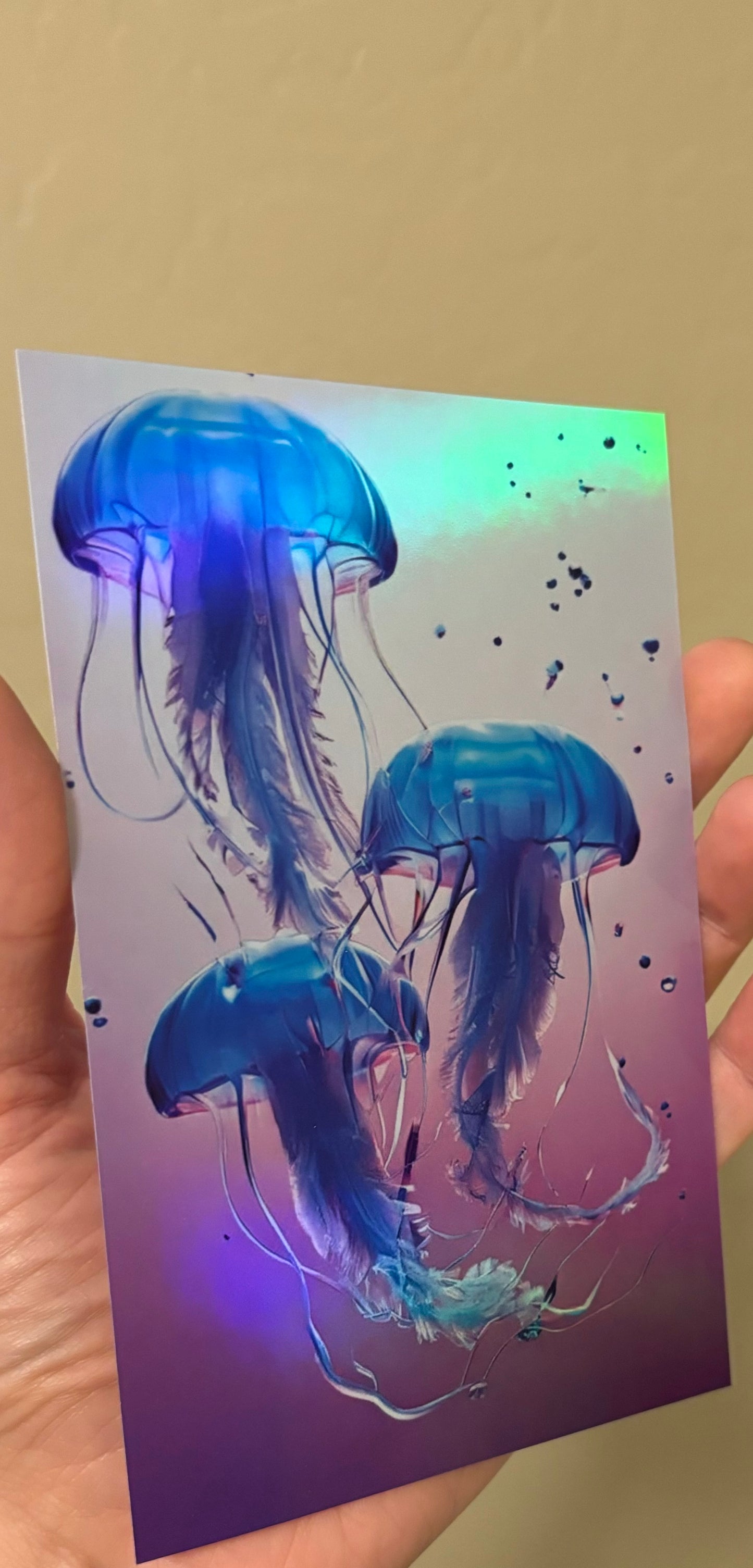 Jelly Cluster - 4”x6” Artwork Printed on Holographic Sticker Vinyl *Frame not Included*